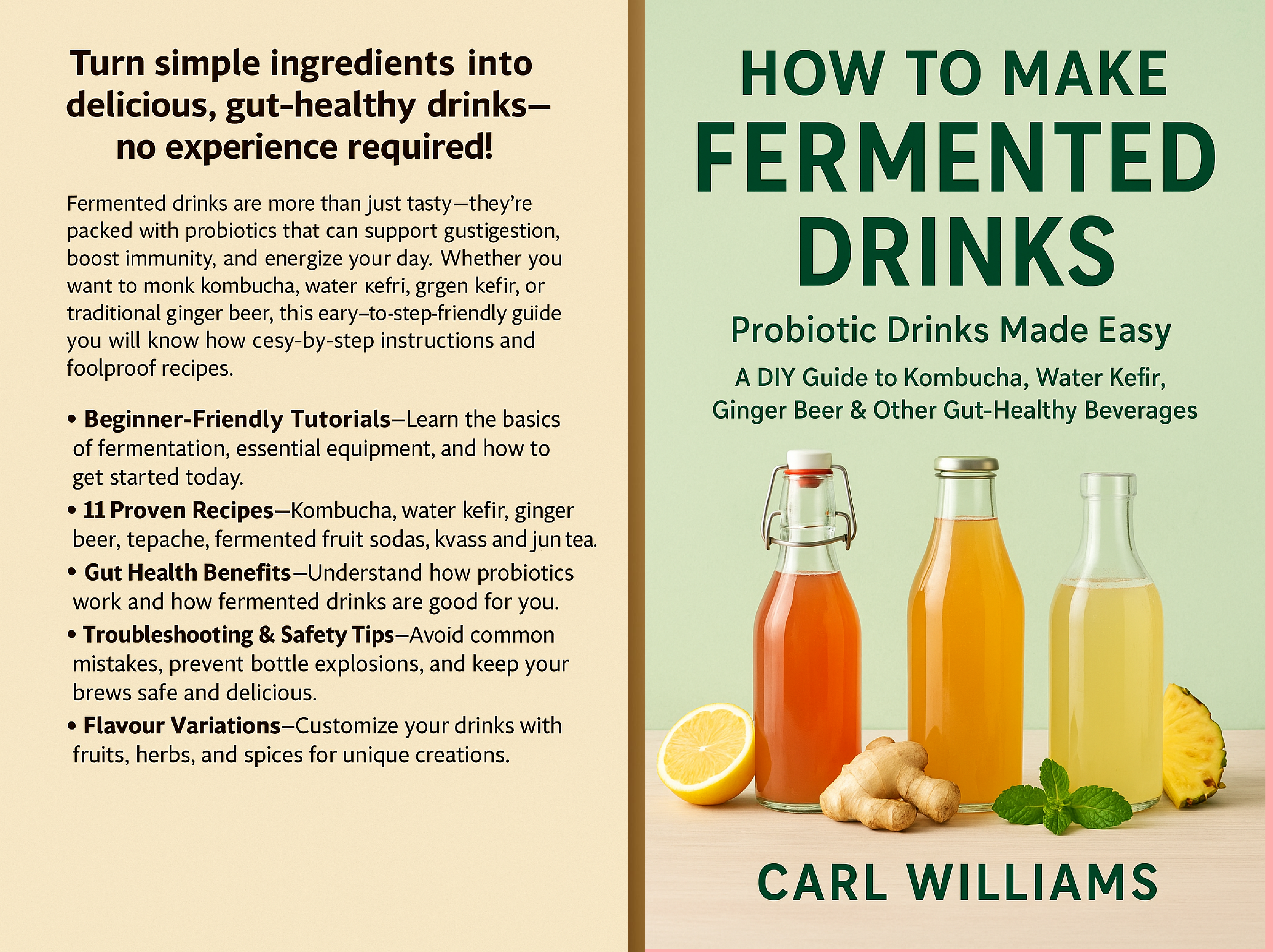 how to make fermented drinks - probiotic drinks made easy