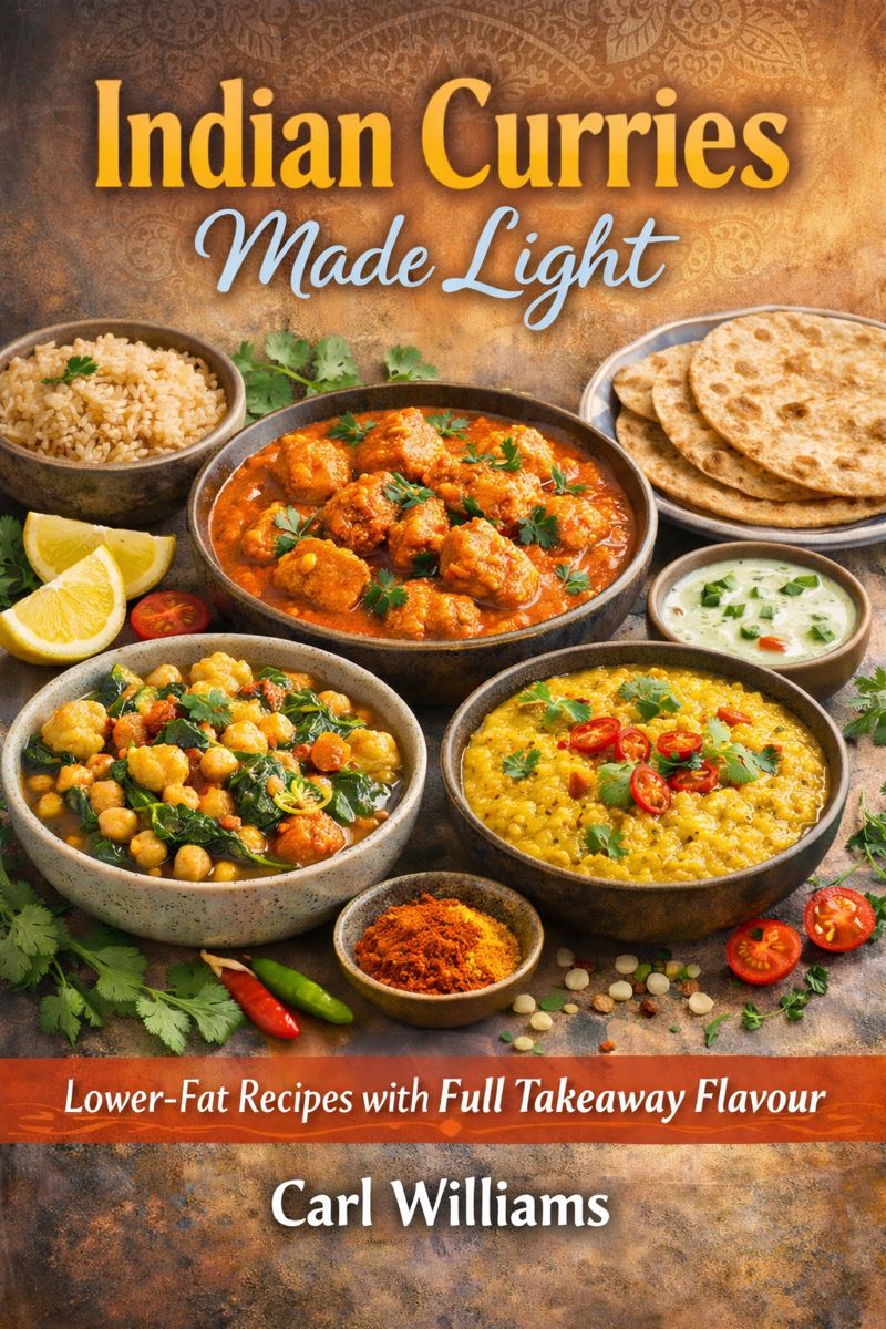 Indian Curries Made Light — Lower-Fat Recipes with Full Takeaway Flavour (book cover)