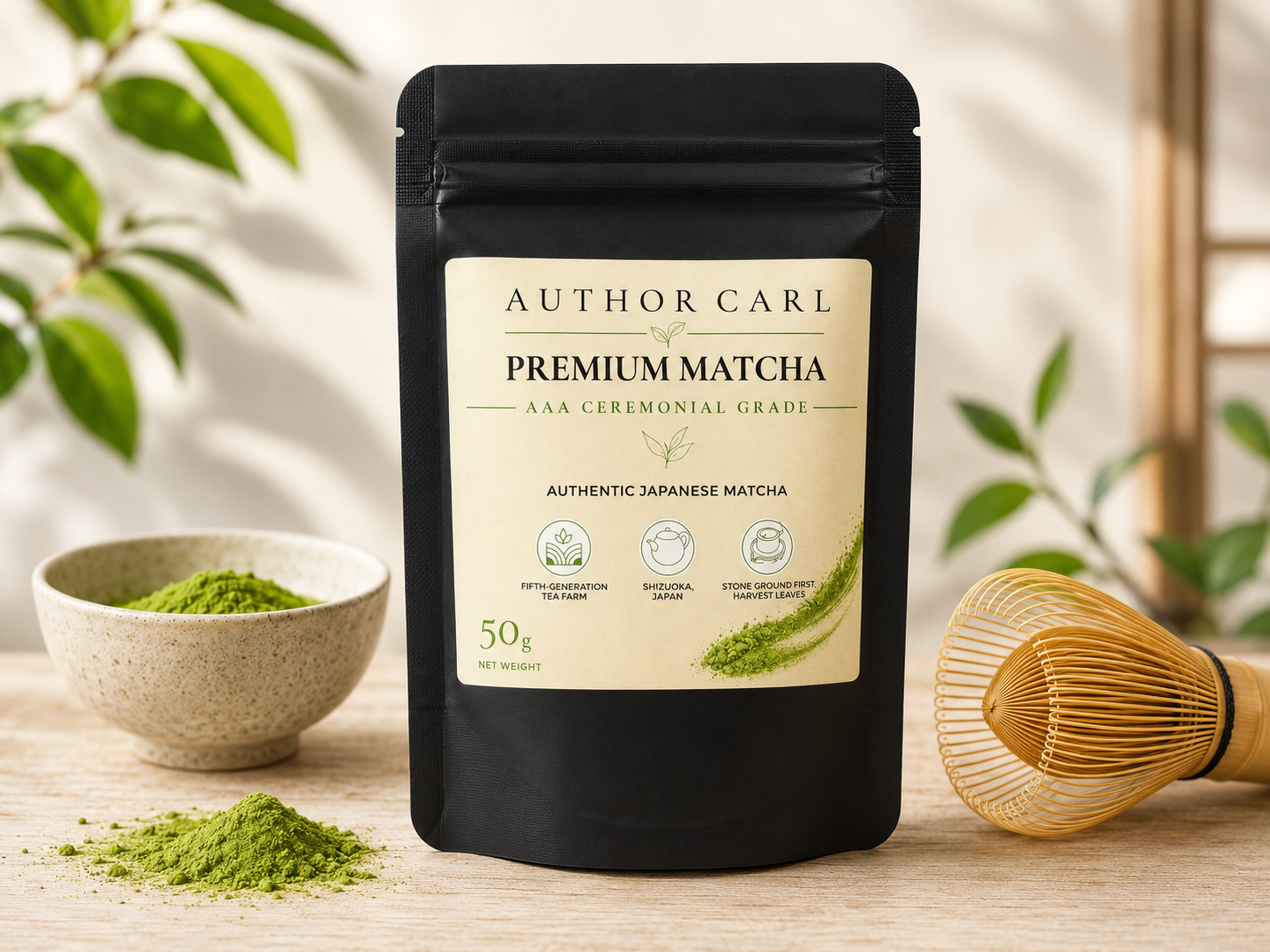 Author Carl Ceremonial Matcha 50g pouch