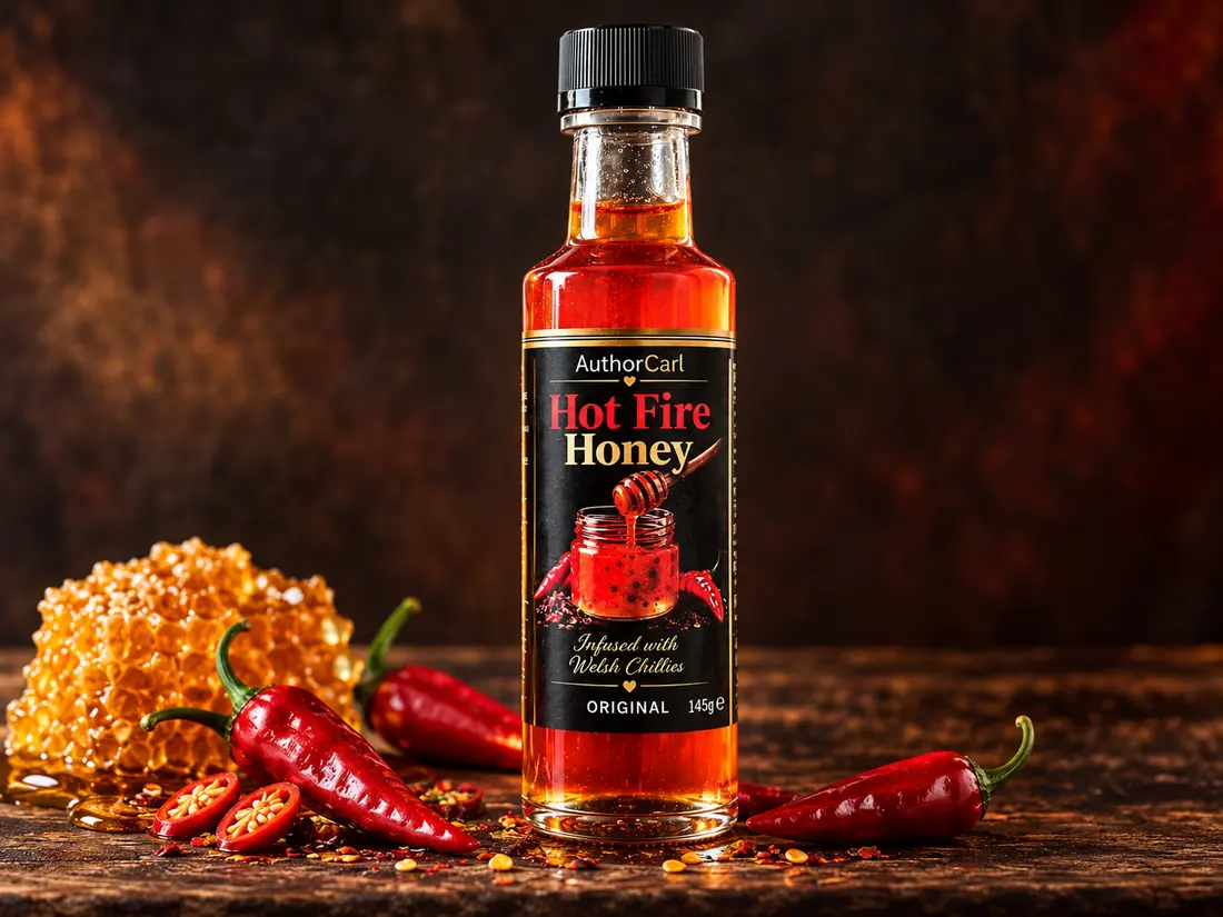 Author Carl Hot Fire Honey 145g bottle