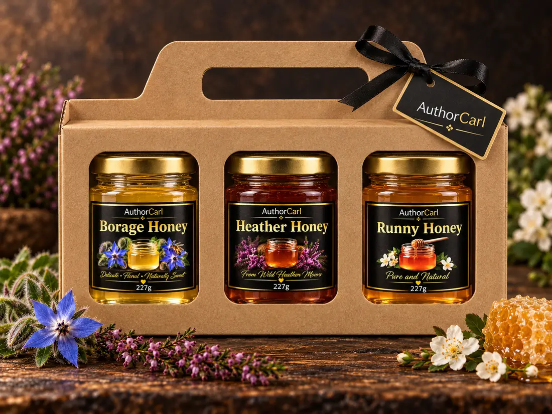 Mixed Honey Gift Pack 1 with Borage Heather and Runny Honey